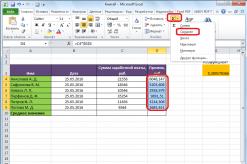 Beregning av gjennomsnittsverdien i Microsoft Excel