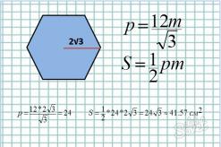 How to find the area of ​​a hexagon